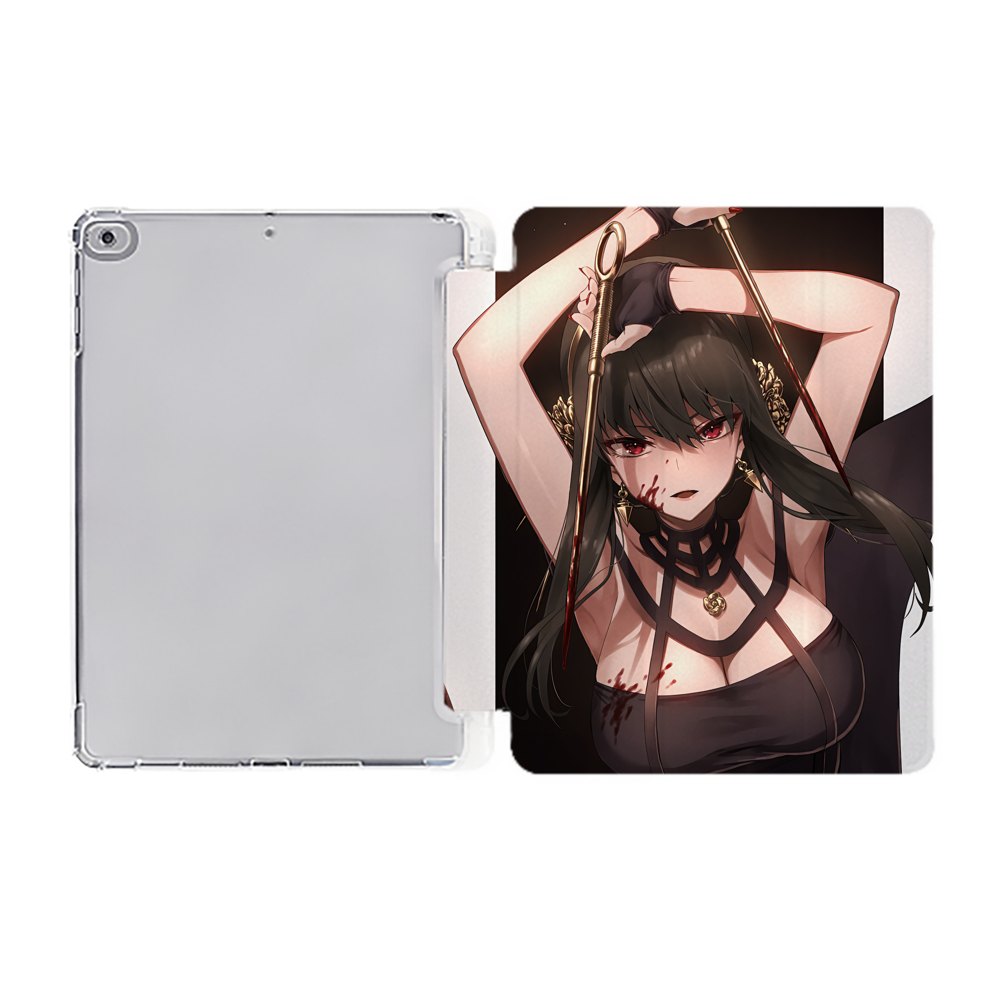 （画像用） SPY×FAMILY间谍家家酒 IPad ケース ペン収納付き 三つ折りスタンド PUレザー×シリコン 対応機種9.5/10.5/10.9インチ